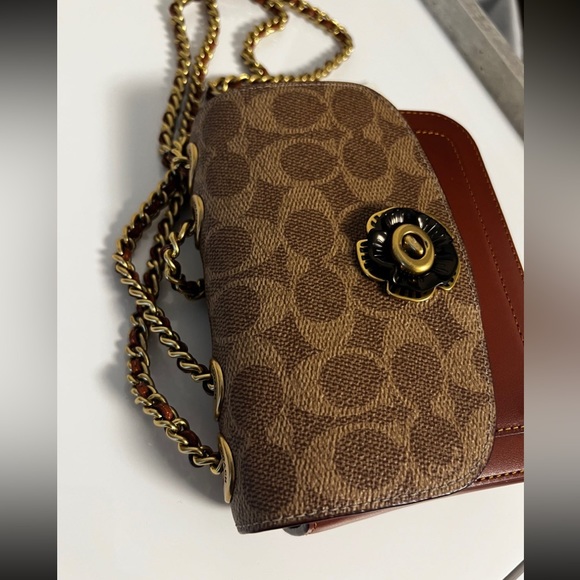 COACH Madison Signature Coated Canvas Mini Shoulder Bag - Picture 2 of 4